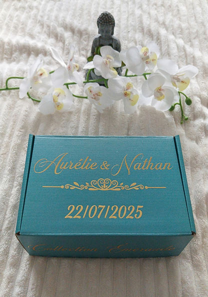 Coffret Invités Personnalisé - Collection Émeraude