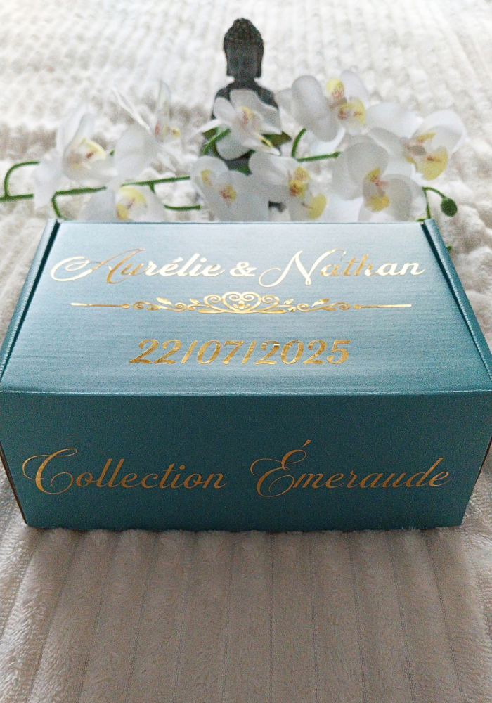 Coffret Invités Personnalisé - Collection Émeraude