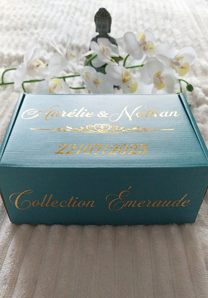 Coffret Invités Personnalisé - Collection Émeraude