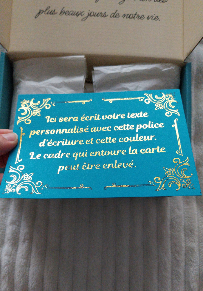 Coffret Invités Personnalisé - Collection Émeraude